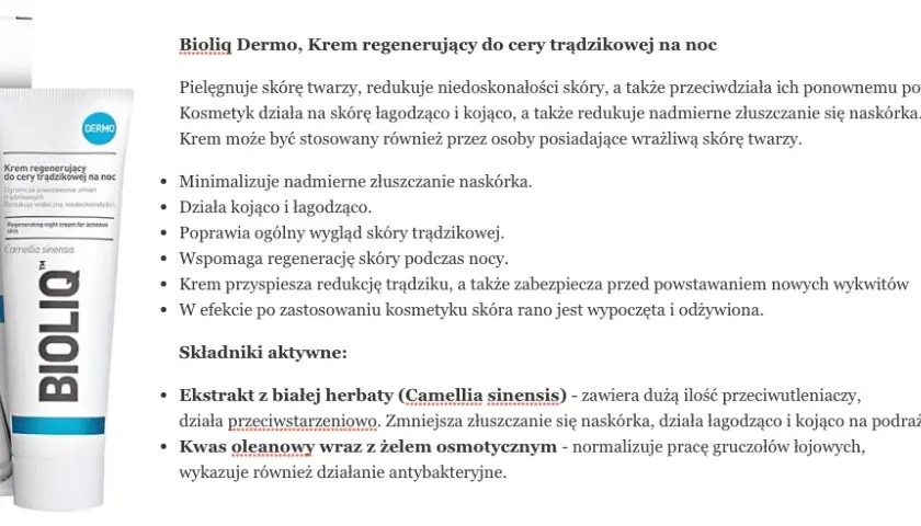 Bioliq na niedoskonałości: Recenzja. Czy faktycznie działa?